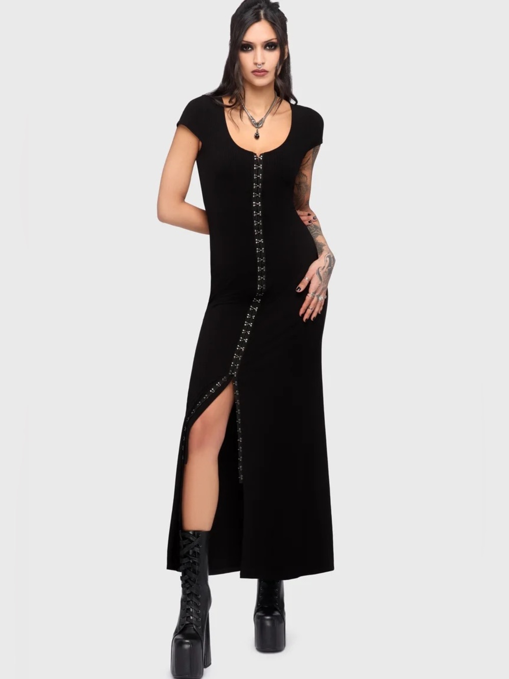 Killstar CHAPEL BLESSING HOOK & EYE MAXI DRESS SZ XL